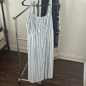 Old Navy Blue and White Striped Dress